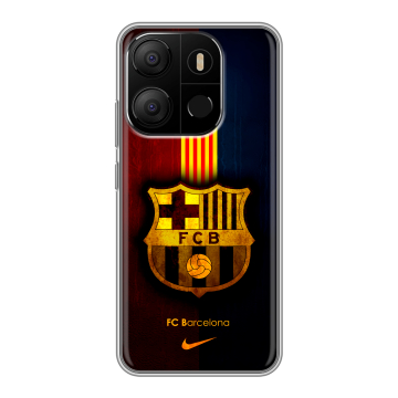 Силиконовый чехол на Tecno Pop 7 с принтом Барселона Barcelona