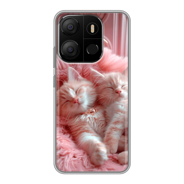 Силиконовый чехол на Tecno Pop 7 с принтом котята котики Силиконовый чехол на Tecno Pop 7 с принтом котята котики
