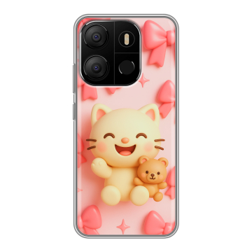 Силиконовый чехол на Tecno Pop 7 с принтом для девочек