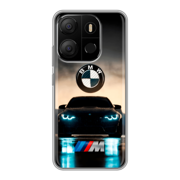 Силиконовый чехол на Tecno Pop 7 с принтом БМВ BMW Силиконовый чехол на Tecno Pop 7 с принтом БМВ BMW