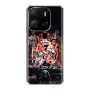 Силиконовый чехол на Tecno Pop 7 с принтом Реал Роналдо Real Ronaldo