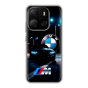 Силиконовый чехол на Tecno Pop 7 с принтом БМВ BMW Силиконовый чехол на Tecno Pop 7 с принтом БМВ BMW