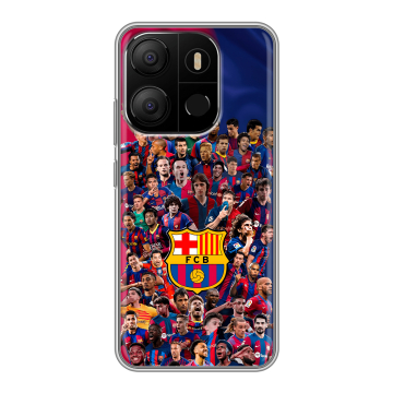 Силиконовый чехол на Tecno Pop 7 с принтом Барселона Barcelona