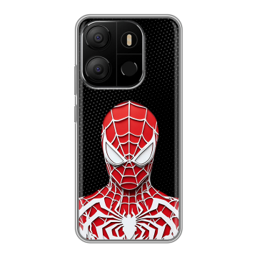 Силиконовый чехол на Tecno Pop 7 с принтом человек паук spiderman