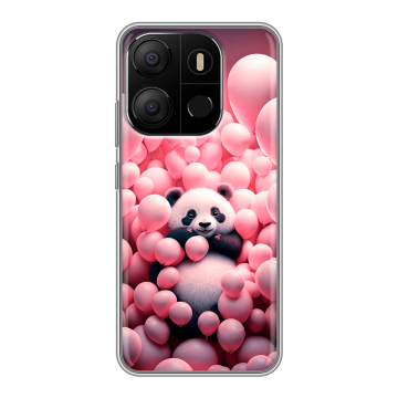 Силиконовый чехол на Tecno Pop 7 с принтом Панда