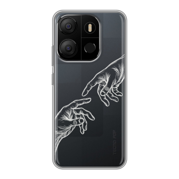 Силиконовый чехол на Tecno Pop 7 с принтом Сотворение мира Силиконовый чехол на Tecno Pop 7 с принтом Сотворение мира