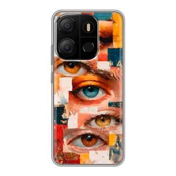 Силиконовый чехол на Tecno Pop 7 с принтом Модный принт Силиконовый чехол на Tecno Pop 7 с принтом Модный принт