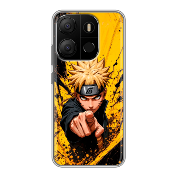 Силиконовый чехол на Tecno Pop 7 с принтом Naruto Наруто