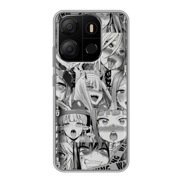 Силиконовый чехол на Tecno Pop 7 с принтом Ahegao Ахегао Аниме Силиконовый чехол на Tecno Pop 7 с принтом Ahegao Ахегао Аниме