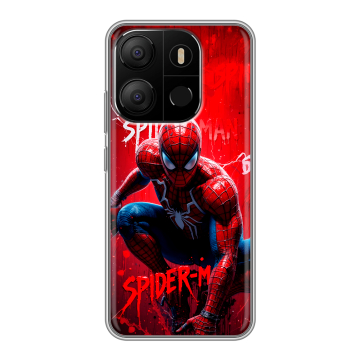 Силиконовый чехол на Tecno Pop 7 с принтом Spiderman Человек паук Силиконовый чехол на Tecno Pop 7 с принтом Spiderman Человек паук