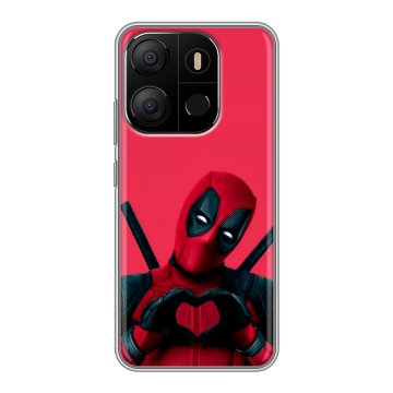 Силиконовый чехол на Tecno Pop 7 с принтом Дедпул Deadpool