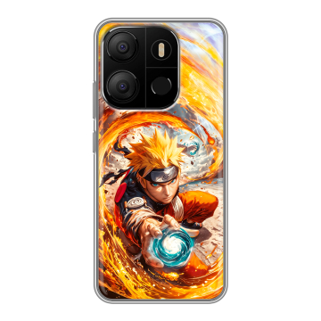 Силиконовый чехол на Tecno Pop 7 с принтом Аниме Наруто Naruto