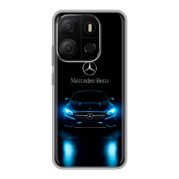 Силиконовый чехол на Tecno Pop 7 с принтом Mercedes Мерседес