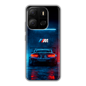 Силиконовый чехол на Tecno Pop 7 с принтом BMW БМВ