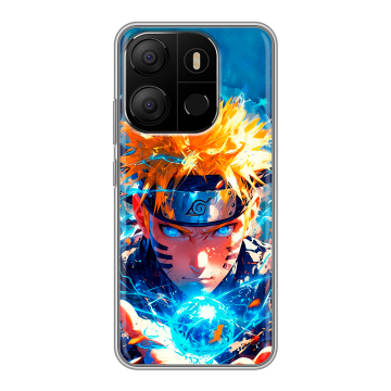 Силиконовый чехол на Tecno Pop 7 с принтом Аниме Наруто Naruto