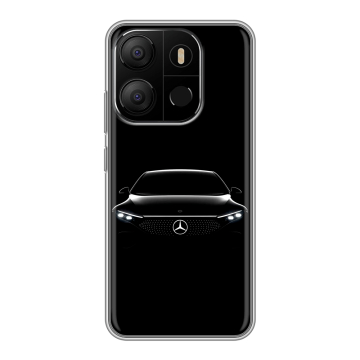 Силиконовый чехол на Tecno Pop 7 с принтом Mercedes Мерседес