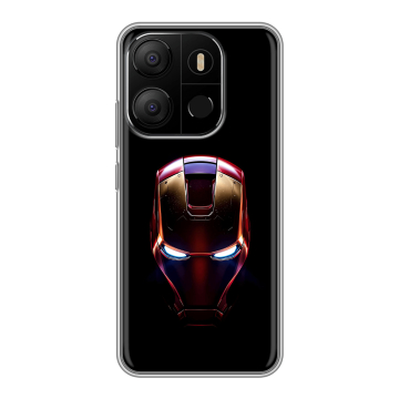 Силиконовый чехол на Tecno Pop 7 с принтом IronMan Железный человек
