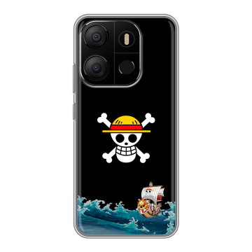 Силиконовый чехол на Tecno Pop 7 с принтом One Piece Ван Пис