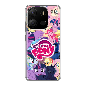 Силиконовый чехол на Tecno Pop 7 с принтом My little pony Дружба чудо Силиконовый чехол на Tecno Pop 7 с принтом My little pony Дружба чудо