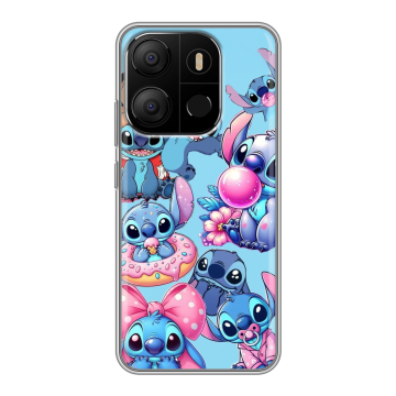 Силиконовый чехол на Tecno Pop 7 с принтом Лило и Стич