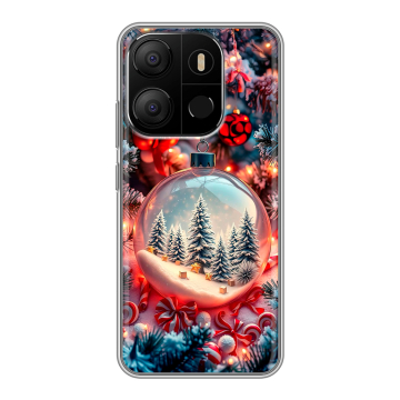 Силиконовый чехол на Tecno Pop 7 с принтом Новый год Силиконовый чехол на Tecno Pop 7 с принтом Новый год
