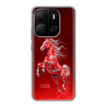 Силиконовый чехол на Tecno Pop 7 с принтом Новый год Силиконовый чехол на Tecno Pop 7 с принтом Новый год
