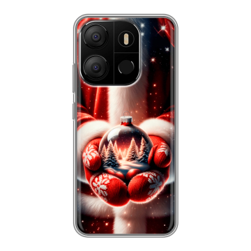 Силиконовый чехол на Tecno Pop 7 с принтом Новый год Силиконовый чехол на Tecno Pop 7 с принтом Новый год