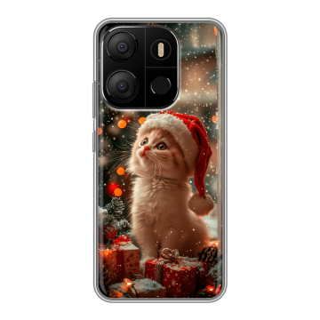 Силиконовый чехол на Tecno Pop 7 с принтом Новый год Силиконовый чехол на Tecno Pop 7 с принтом Новый год