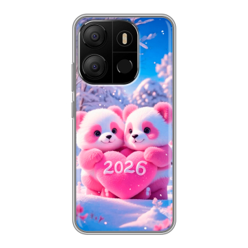 Силиконовый чехол на Tecno Pop 7 с принтом Новый год Силиконовый чехол на Tecno Pop 7 с принтом Новый год