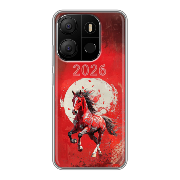 Силиконовый чехол на Tecno Pop 7 с принтом Новый год Силиконовый чехол на Tecno Pop 7 с принтом Новый год