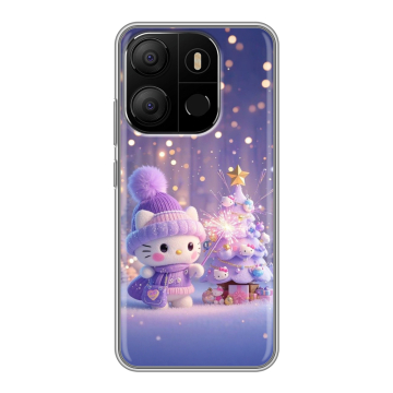 Силиконовый чехол на Tecno Pop 7 с принтом Новый год Силиконовый чехол на Tecno Pop 7 с принтом Новый год