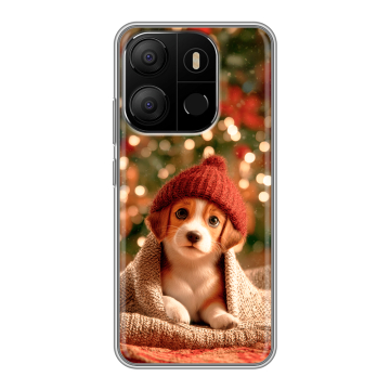 Силиконовый чехол на Tecno Pop 7 с принтом Новый год Силиконовый чехол на Tecno Pop 7 с принтом Новый год