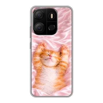 Силиконовый чехол на Tecno Pop 7 с принтом женский