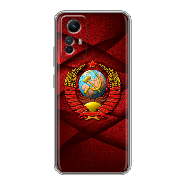 Силиконовый чехол на Xiaomi RedMi Note 12S с принтом Герб СССР Силиконовый чехол на Xiaomi RedMi Note 12S с принтом Герб СССР