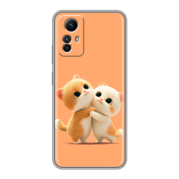 Силиконовый чехол на Xiaomi RedMi Note 12S с принтом Милые котики Силиконовый чехол на Xiaomi RedMi Note 12S с принтом Милые котики