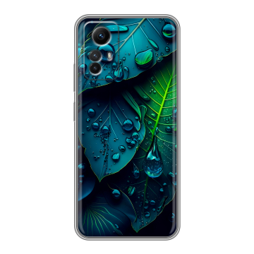 Силиконовый чехол на Xiaomi RedMi Note 12S с принтом Листья Силиконовый чехол на Xiaomi RedMi Note 12S с принтом Листья