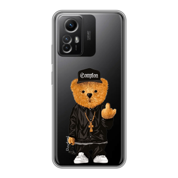 Силиконовый чехол на Xiaomi RedMi Note 12S с принтом Мишка Силиконовый чехол на Xiaomi RedMi Note 12S с принтом Мишка