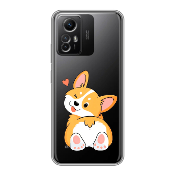 Силиконовый чехол на Xiaomi RedMi Note 12S с принтом Корги Силиконовый чехол на Xiaomi RedMi Note 12S с принтом Корги