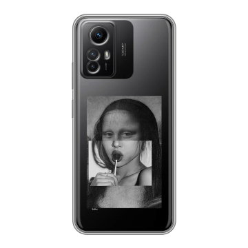 Силиконовый чехол на Xiaomi RedMi Note 12S с принтом Мона Лиза Силиконовый чехол на Xiaomi RedMi Note 12S с принтом Мона Лиза