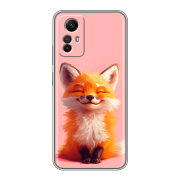 Силиконовый чехол на Xiaomi RedMi Note 12S с принтом милая лиса Силиконовый чехол на Xiaomi RedMi Note 12S с принтом милая лиса
