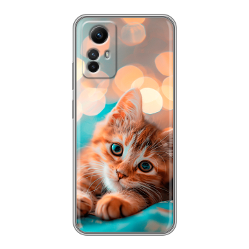 Силиконовый чехол на Xiaomi RedMi Note 12S с принтом котик Силиконовый чехол на Xiaomi RedMi Note 12S с принтом котик