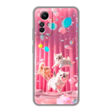 Силиконовый чехол на Xiaomi RedMi Note 12S с принтом милые котики Силиконовый чехол на Xiaomi RedMi Note 12S с принтом милые котики