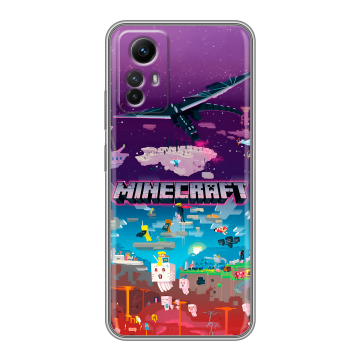 Силиконовый чехол на Xiaomi RedMi Note 12S с принтом Майнкрафт Minecraft Силиконовый чехол на Xiaomi RedMi Note 12S с принтом Майнкрафт Minecraft