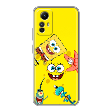 Силиконовый чехол на Xiaomi RedMi Note 12S с принтом Спанч боб Спанчбоб Силиконовый чехол на Xiaomi RedMi Note 12S с принтом Спанч боб Спанчбоб