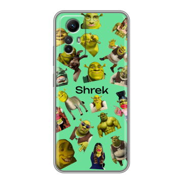 Силиконовый чехол на Xiaomi RedMi Note 12S с принтом Шрек Shrek Силиконовый чехол на Xiaomi RedMi Note 12S с принтом Шрек Shrek