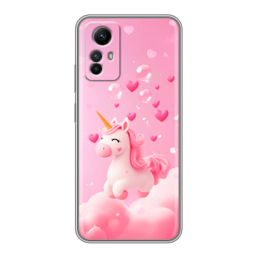 Силиконовый чехол на Xiaomi RedMi Note 12S с принтом Единорог