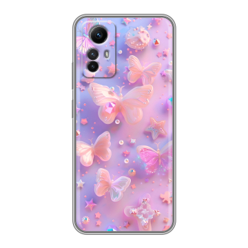 Силиконовый чехол на Xiaomi RedMi Note 12S с принтом Бабочки Силиконовый чехол на Xiaomi RedMi Note 12S с принтом Бабочки