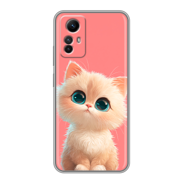 Силиконовый чехол на Xiaomi RedMi Note 12S с принтом Розовый котенок Силиконовый чехол на Xiaomi RedMi Note 12S с принтом Розовый котенок