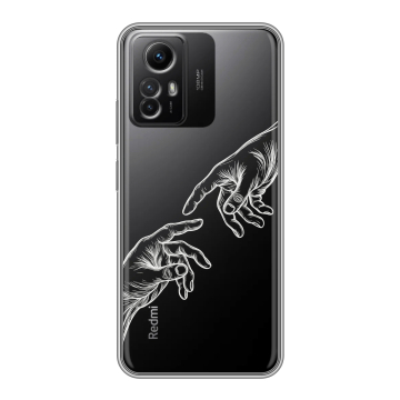 Силиконовый чехол на Xiaomi RedMi Note 12S с принтом Сотворение мира Силиконовый чехол на Xiaomi RedMi Note 12S с принтом Сотворение мира
