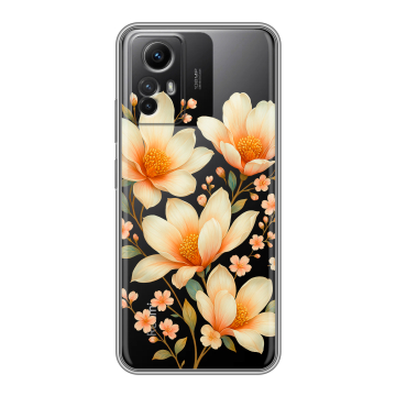 Силиконовый чехол на Xiaomi RedMi Note 12S с принтом Цветы Силиконовый чехол на Xiaomi RedMi Note 12S с принтом Цветы